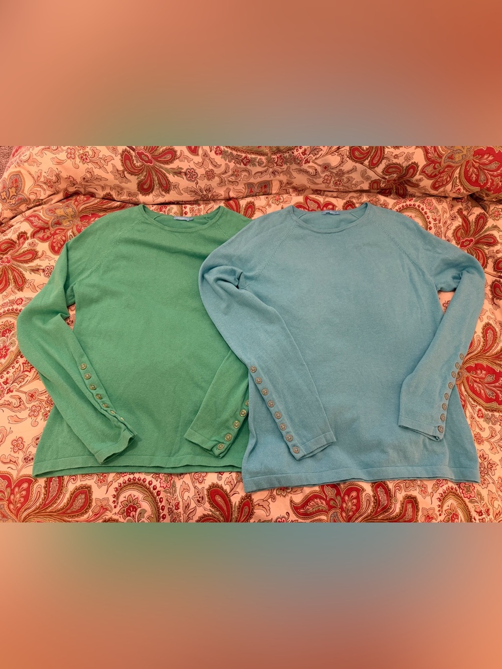 Lot of 2 J. McLaughlin Modal Cotton Long Sleeve Sweaters Size Small Quiet Luxury